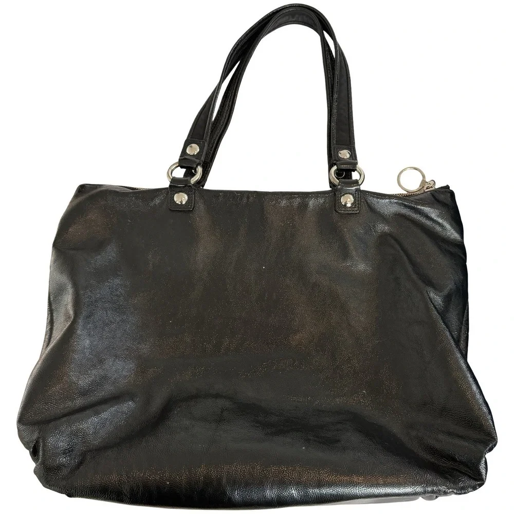 COACH Poppy Large Patent‎ Leather Handbag Shoulder Bag 15791 Black Y2K 2000s - Picture 9 of 16